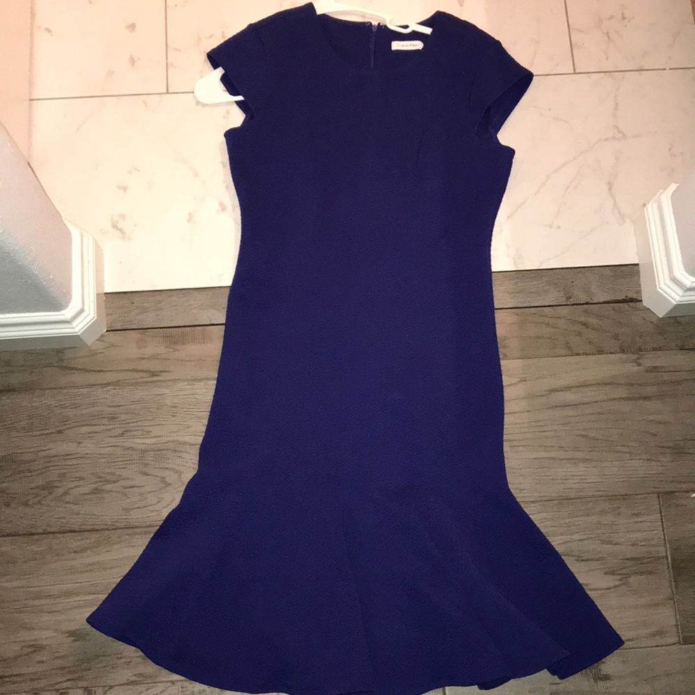 Calvin Klein purple work dress